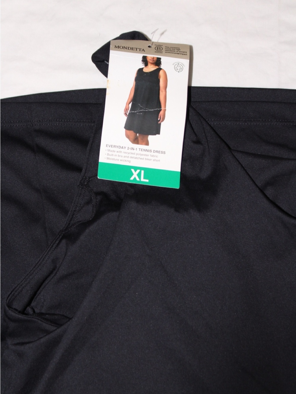 Mondetta Black Sleeveless Tennis Dress